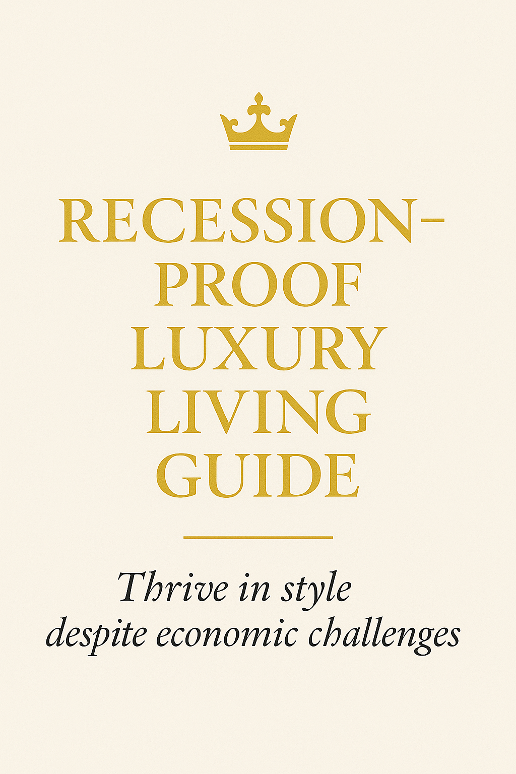 Recession-Proof Luxury Living: Thrive in style despite economic challenges