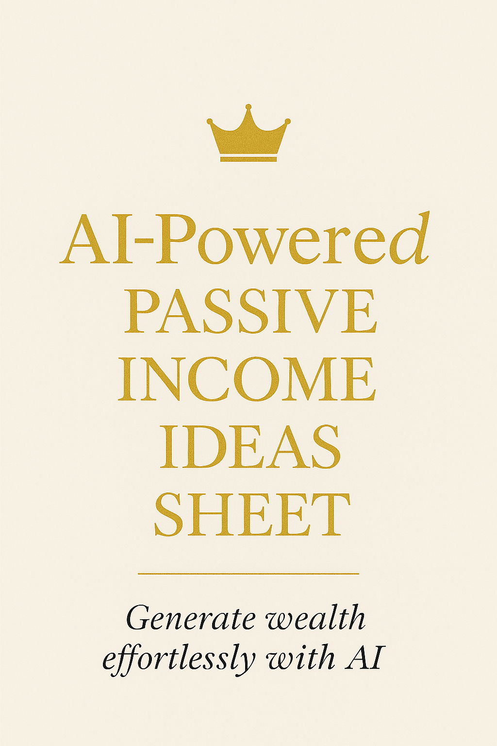 AI-Powered Passive Income Ideas: Generate wealth effortlessly with AI