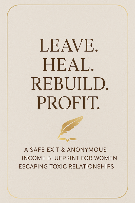 Leave. Heal. Rebuild. Profit.: A Safe Exit & Anonymous Income Blueprint For Women Escaping Toxic Relationships