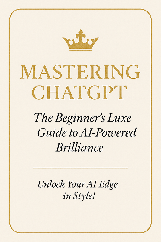 Mastering ChatGPT: The Beginner's Luxe Guide to AI Powered Brilliance